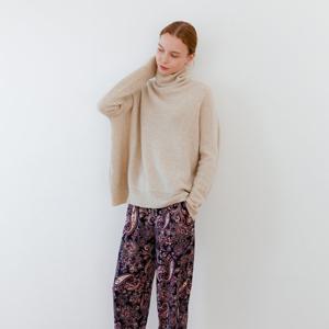 [라페어]페이즐리 퍼플 수딩웜 애니웨어 조거팬츠 LWJKAPT0124-PP