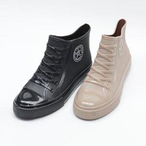 [프롬슈]로고 방수 패션 하이탑 장화 레인부츠