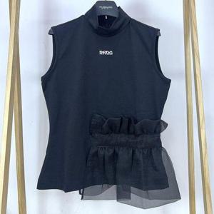 [파사디골프]셔링장식 반목 민소매 나시 티셔츠 블랙 여성 P24MTL186M