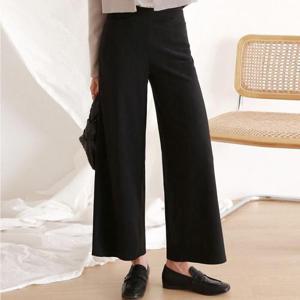 제니유 국산 여성용 사방 스판 와이드 밴딩 팬츠 바지