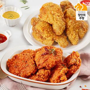 [장인의주방]편의점 조각치킨 3팩 세트 총3.7kg(매콤 넓적다리 2개+마일드 후라이드닭다리 1개)