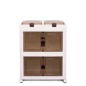 청소앤 360 폴딩 수납장 2단 쇼케이스형 리빙박스