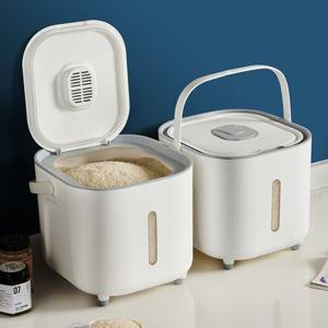 쌀통 압축 진공쌀통 6kg 대용량 잡곡보관 진공 실링 쌀벌레방지 스쿱포함 K422