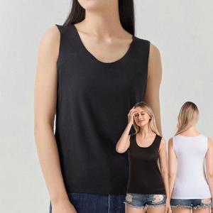 [로즈엘리][2장세트] 3컬러 여성 여름 프리컷 쿨나시 데일리 민소매