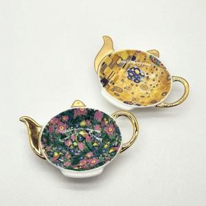 갤러리아_[티백홀더] 명화시리즈 클림트 키스 골드림 티트레이 (옐로우,