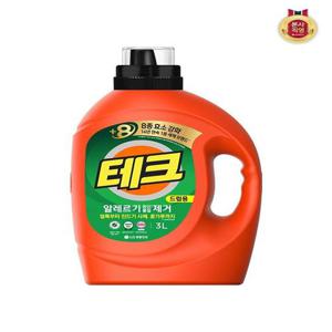 [테크]테크 진드기 알레르기 원인 제거 액체세제 용기 3L 드럼용 x 1개