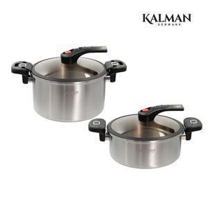 칼만 통3중 저압냄비 2종(6L+4L)+스텐찜망2P
