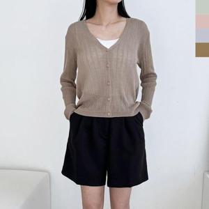 [블레오]블레오 여자 봄 여름 골지 니트 가디건 DM2601081741