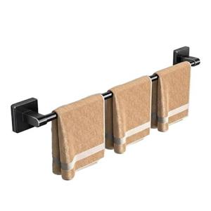 무타공 수건걸이 50cm 화장실 타올걸이 욕실 행거 부착식 블랙 Q272