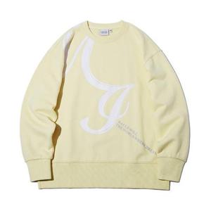 여성 빅레터맨투맨 ITW1TM55ALY (라이트옐로우)