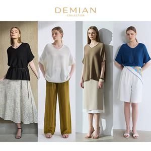 [데미안(DEMIAN)] 26SS 시그니처 케이프 에어 크로쉐 니트 3종 + 탑 슬리브리스 1종 (총 4종)