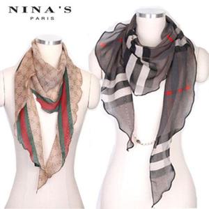 [니나스파리]180cm_클래식체크 삼각롱스카프(9SS023)