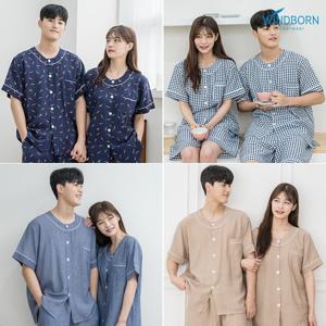 인견 남여 시원한 파자마 라운드 잠옷 상하세트 28종 택1