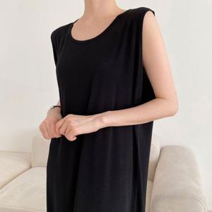 빅사이즈 205 소프트민소매롱원피스 DLDG924