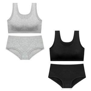 [마이핏]모달 면 노와이어 브라팬티 여성속옷 세트