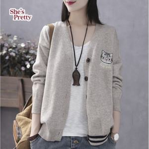 [쉬즈프리티] 야옹이시보리가디건