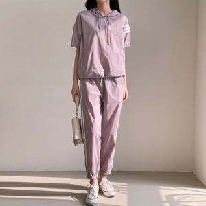 H스타일(SET)H140세트 봄 여름 여성 트레이닝복세트 반팔 츄리닝셋트 바지셋업 홈웨어