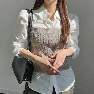 [MADE] 꽈베기 튜브탑 포이 니트 탑 (4color)