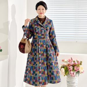 [엄마옷 로즈맘] 차비색동누빔면원피스