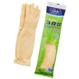 크린랩 식품용 고무장갑 아이보리 특대 1P 주방 장갑