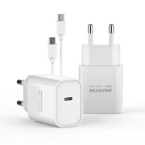 [ VIP 특가 I 스마텍 ] 45W C타입 초고속 충전기 케이블 세트 I 어댑터 + 케이블