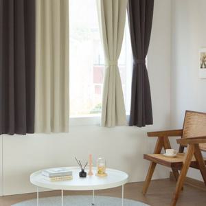 까르데코 디망쉬솔리드 투톤 창문 암막커튼4장세트