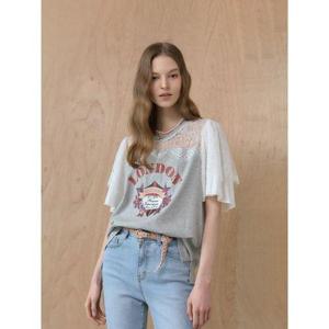 [마쟈]레이스 블록 엠블럼 프린트 반팔 티셔츠