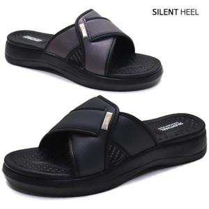 국산 발편한 남자 슬리퍼 이중 쿠션 키높이 남성 실내화 남성화 회사원 교사 병원 KS022