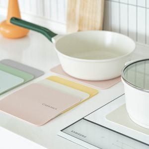 [까사밀라] 파스텔 사각 인덕션 매트 스몰 S 냄비받침 스크래치보호 미끄러짐방지