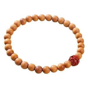 [라일리의류] Rly 불교 행운 부적 복숭아나무 연꽃 조각 염주 팔찌 6mm