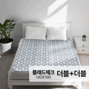 [2시까지 당일출고]일월 카본매트 플래드체크 전기매트 더블+더블 온열매트