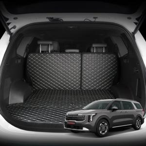 Brov 기아 카니발 퀼팅패턴 트렁크매트 자동차 차박 바닥+등받이 suv 세트