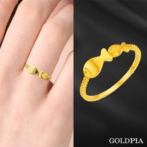 [골드피아] 24K 순금 럭키 피쉬 반지