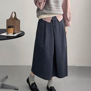 고급 슬림핏 언밸런스 A라인 스커트 롱스커트 WE1127B