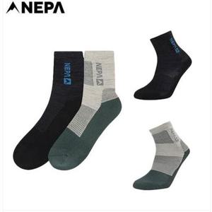 [네파]남성 사계절 국산 이지 트레킹 중목 양말 등산양말 (2pcs 한세트)_GN