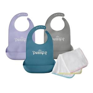 [조이멀티]3색 실버 성인용 환자용 실리콘 턱받이 205696