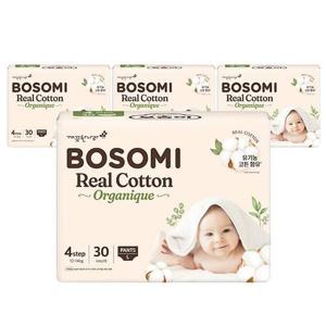 보솜이 기저귀 리얼코튼 오가니크 팬티 대형 30p 4팩