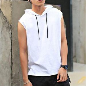 2컬러 후드 남자 민소매 얇은 나시티 후드티 여름 WFLDIKY