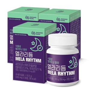 [대상웰라이프] 식물성 멜라토닌 함유 멜라리듬 (350mgx30정)(30일분) 3박스