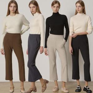 4SET [르오트(LeOT)] 크레오라 기모 세미 플레어 팬츠 4종세트-사이즈 77~99까지