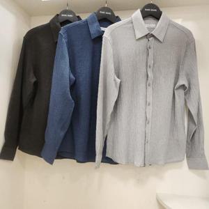 뱅뱅 HC15 뱅뱅 봄 여름 남성  베이직 시어서커 스판 긴팔 남방  NSM271