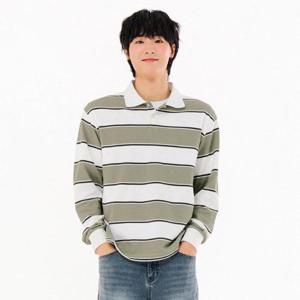 [체이스컬트]남성 스트라이프 카라 티셔츠-FARK5115B0V