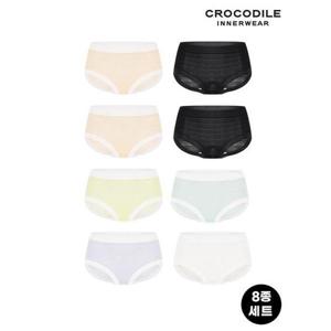 [크로커다일 이너웨어]하프단독에센셜 에어리 링클 팬티 8종 CDI029(A)_PT6M3135