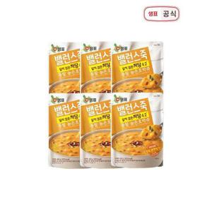 [샘표]밸런스죽 통팥 늙은호박죽 420g 6개 / 저당죽 식이섬유죽