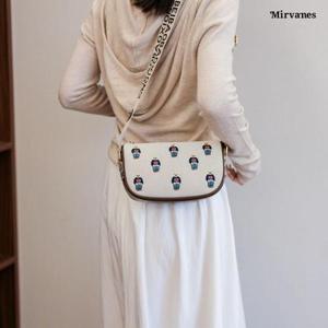 미르바네스 캐릭터 패턴 와이드 스트랩 크로스백 데일리백 1646