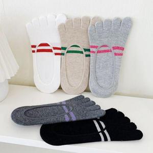 [삭스팡]여성 블링라인 발가락 덧신/페이크삭스 양말 5켤레