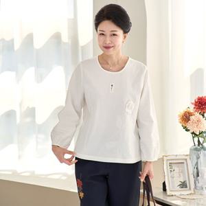 [엄마옷 로즈맘] 티아플라워면블라우스