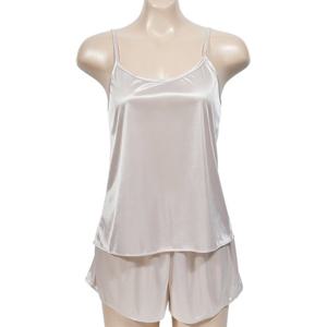 [코나] 새틴 부드럽고 편안한 홈웨어 여성 슬립 상하 세트