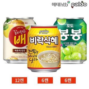 갤러리아_갈아만든배 포도 봉봉 비락식혜 238ml 3종 24캔 세트