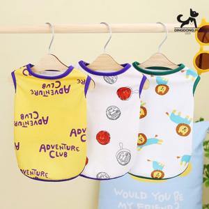 딩동펫 고양이 강아지옷 페이버릿 배색 나시티셔츠